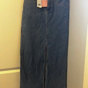 Avec Les files skirt pinstripe denim US 2 -NWT